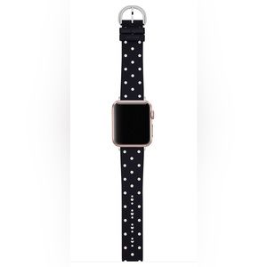 KATE SPADE SILICONE BLACK POLKA DOT APPLE WATCH 38/40mm (watch not included)